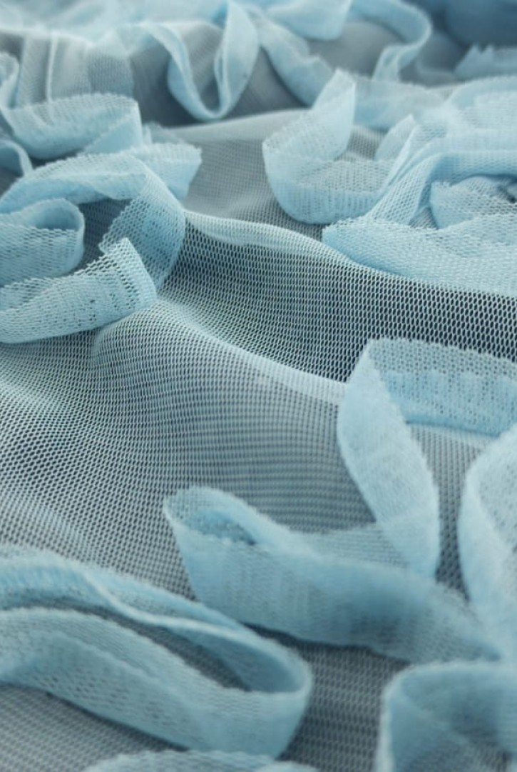 Mint Süzeneli Tül Kumaş - Yerli Polyester, 130 cm (11203)