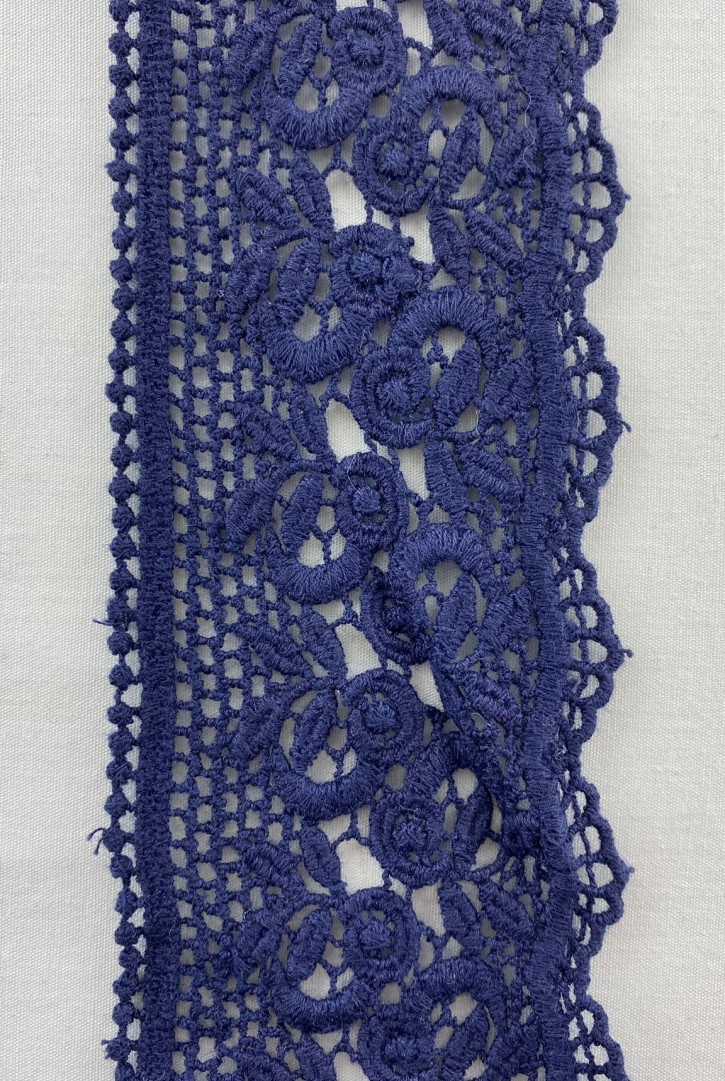 Lacivert Polyester Brode Bant