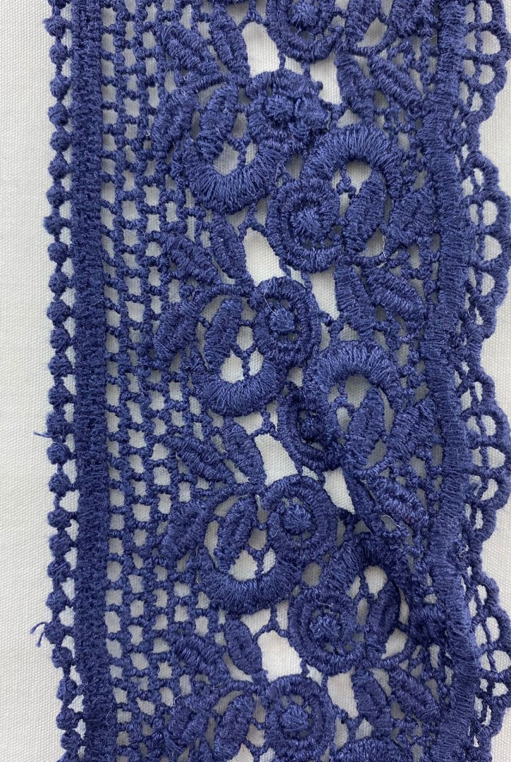 Lacivert Polyester Brode Bant