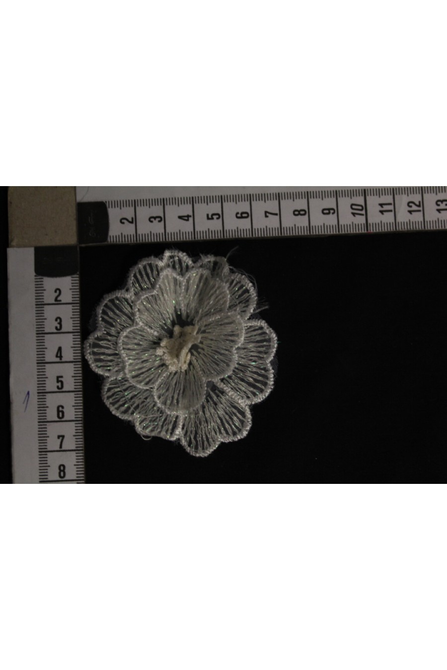 1731-ADET Beyaz Aplik Nakış