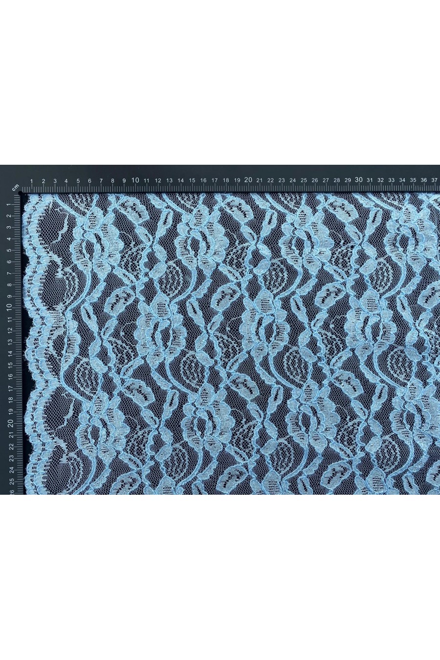 Fuar Mavi Renkli Polyester Dantel