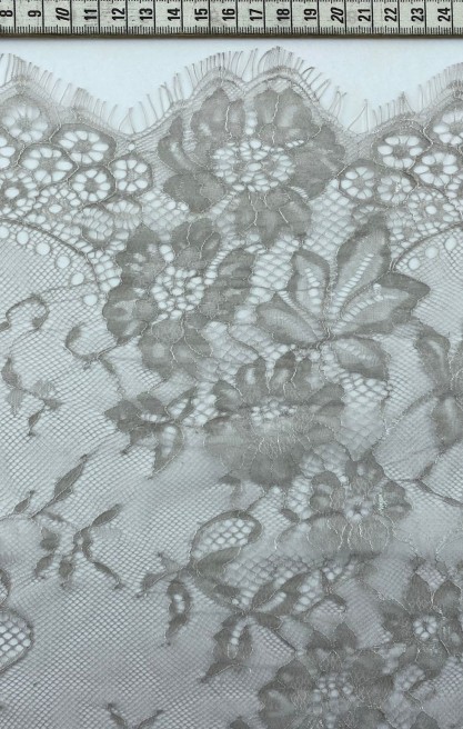 Gri Sakallı Naylon Dantel Bant