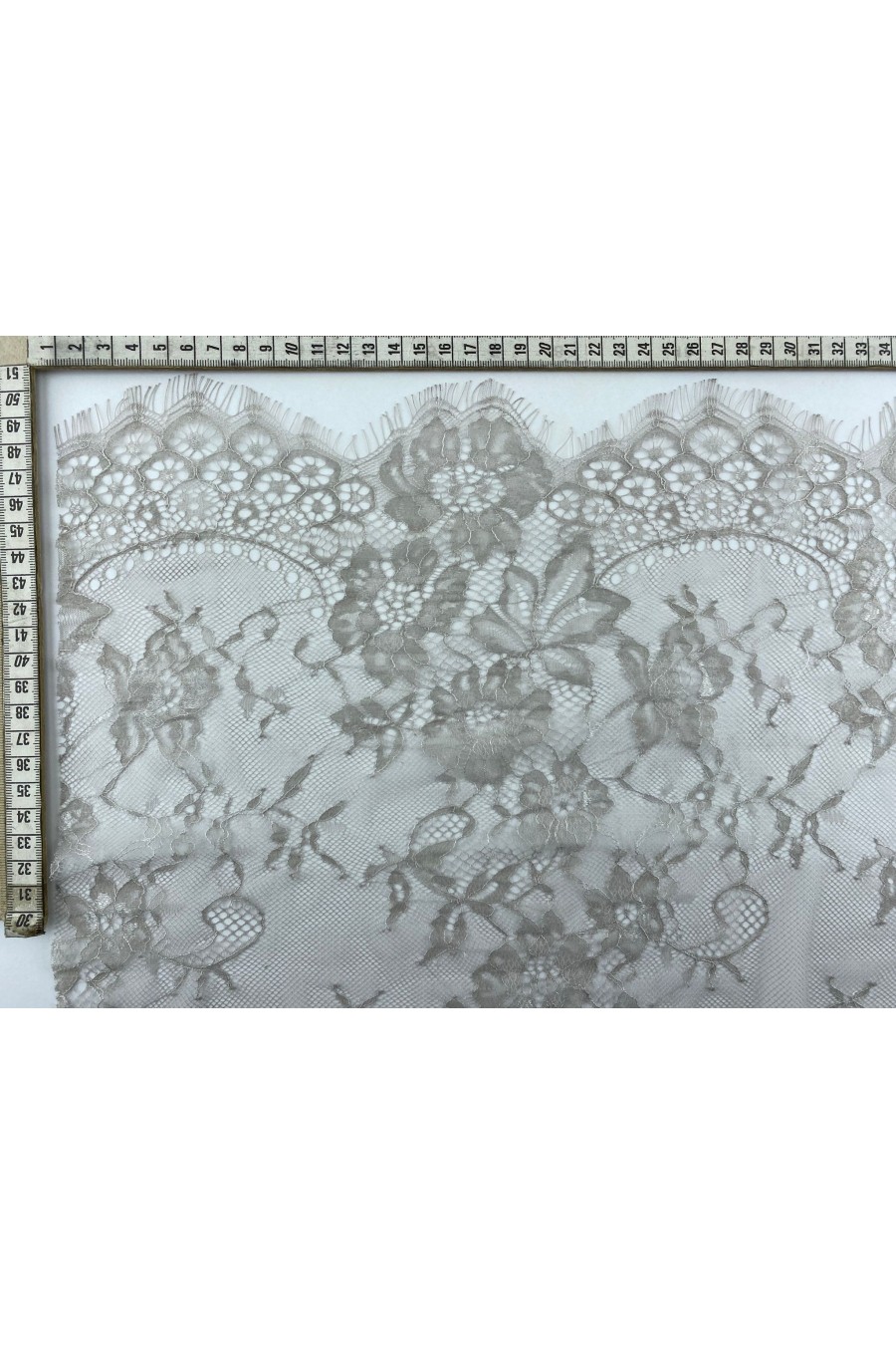 Gri Sakallı Naylon Dantel Bant