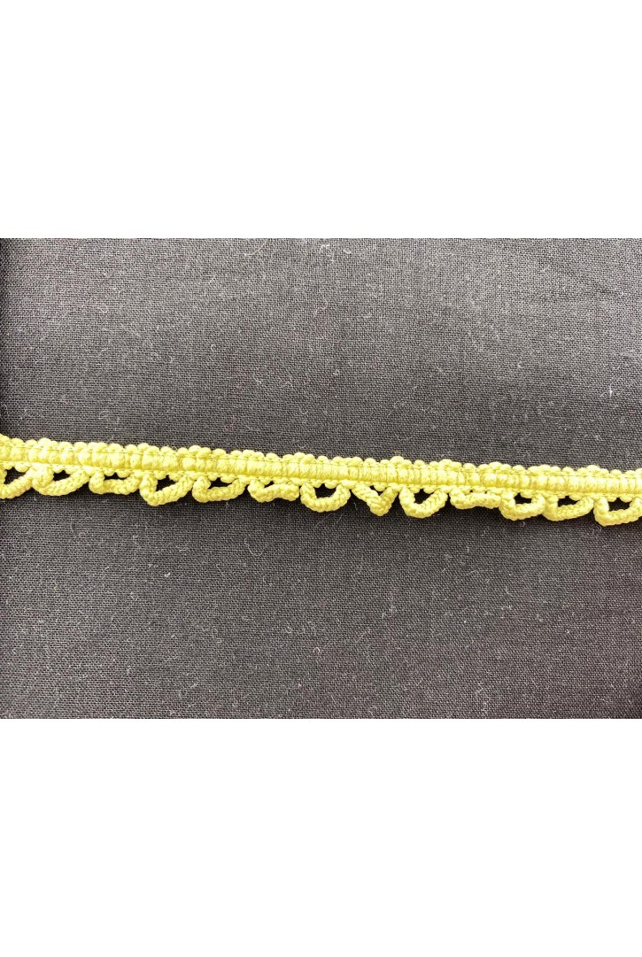 Yağ Yeşili Renkli 1 cm Mat Polyester Güpür Brode Bant