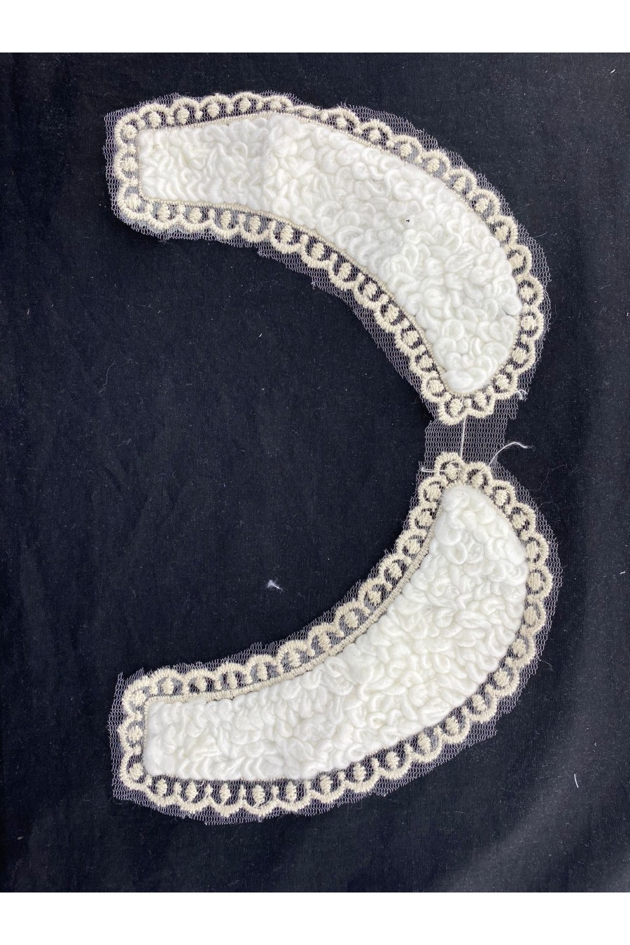 1224-ADET Ham Pamuk Yün Brode Yaka - 25 cm