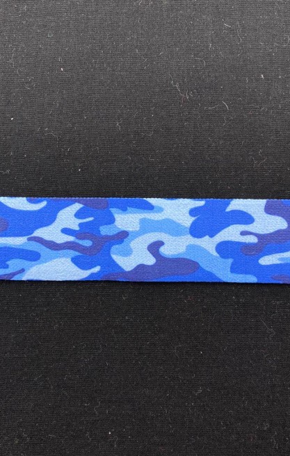 Mavi-Lacivert Kamuflaj Raşel Şerit, 3 cm