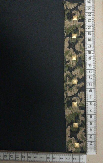 Taş Renkli Kamuflaj Desenli Polyester Şerit