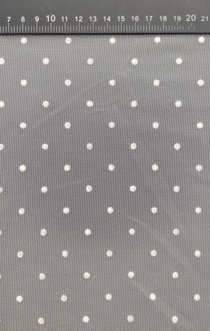 Beyaz Puantiyeli Flok Baskılı Tül