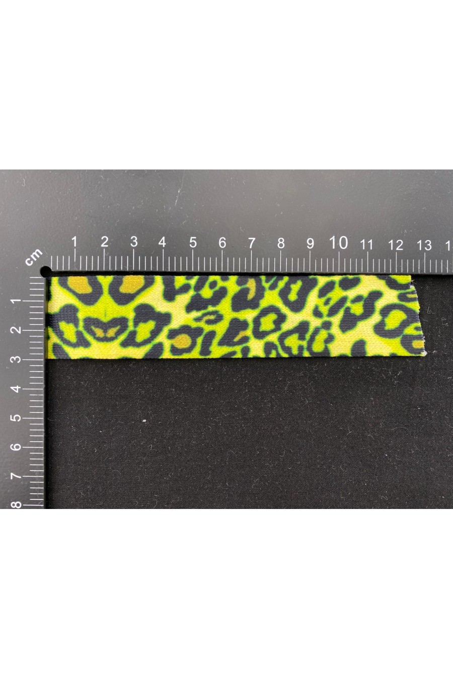 8610-METRE Neon Yeşil Leopar Desenli Şerit Bant, 3 cm