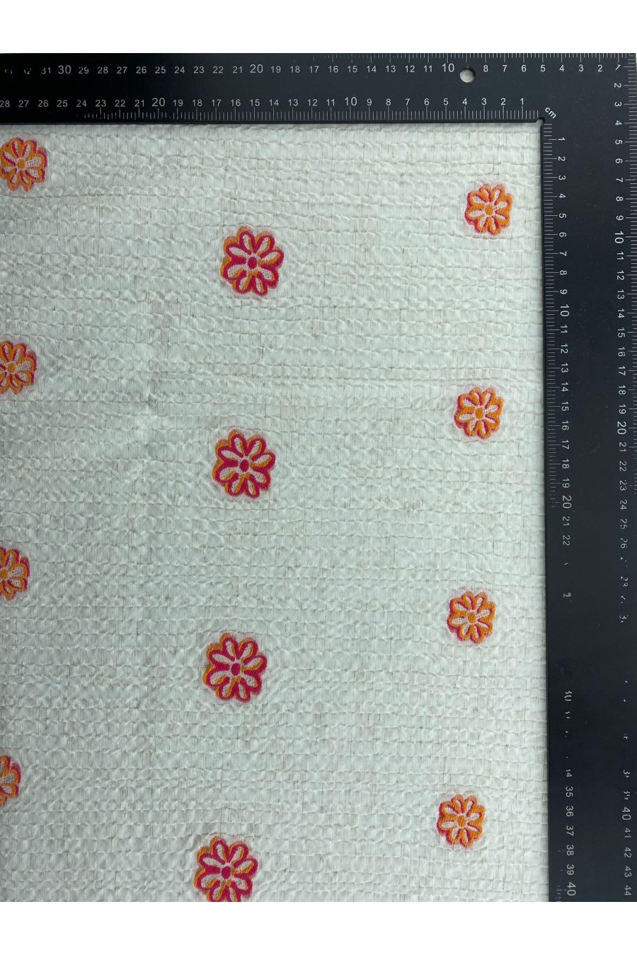 Oranj Renk Dokuma Viskon Polyester Pamuk Kumaş