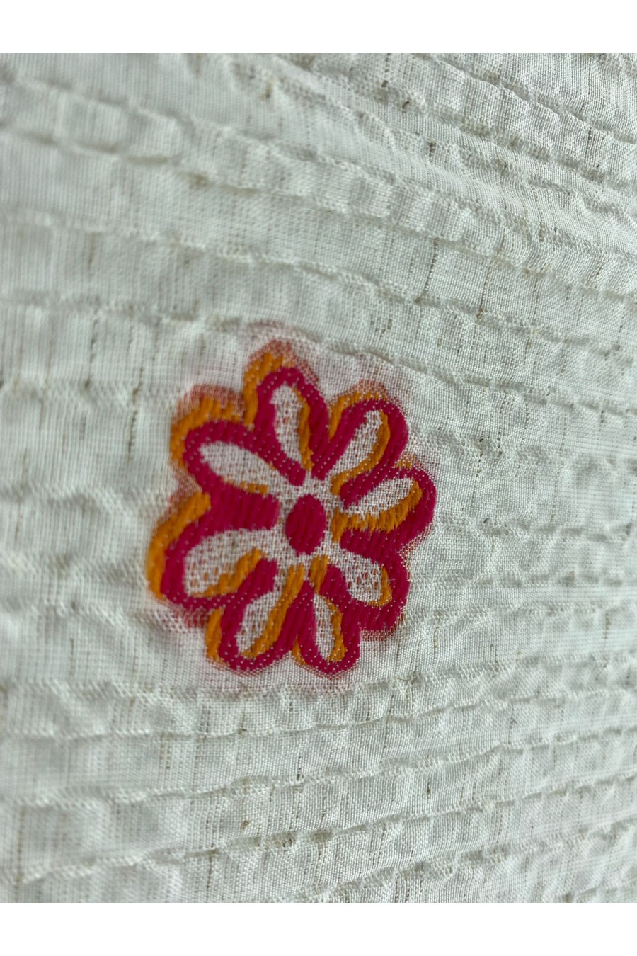 Oranj Renk Dokuma Viskon Polyester Pamuk Kumaş