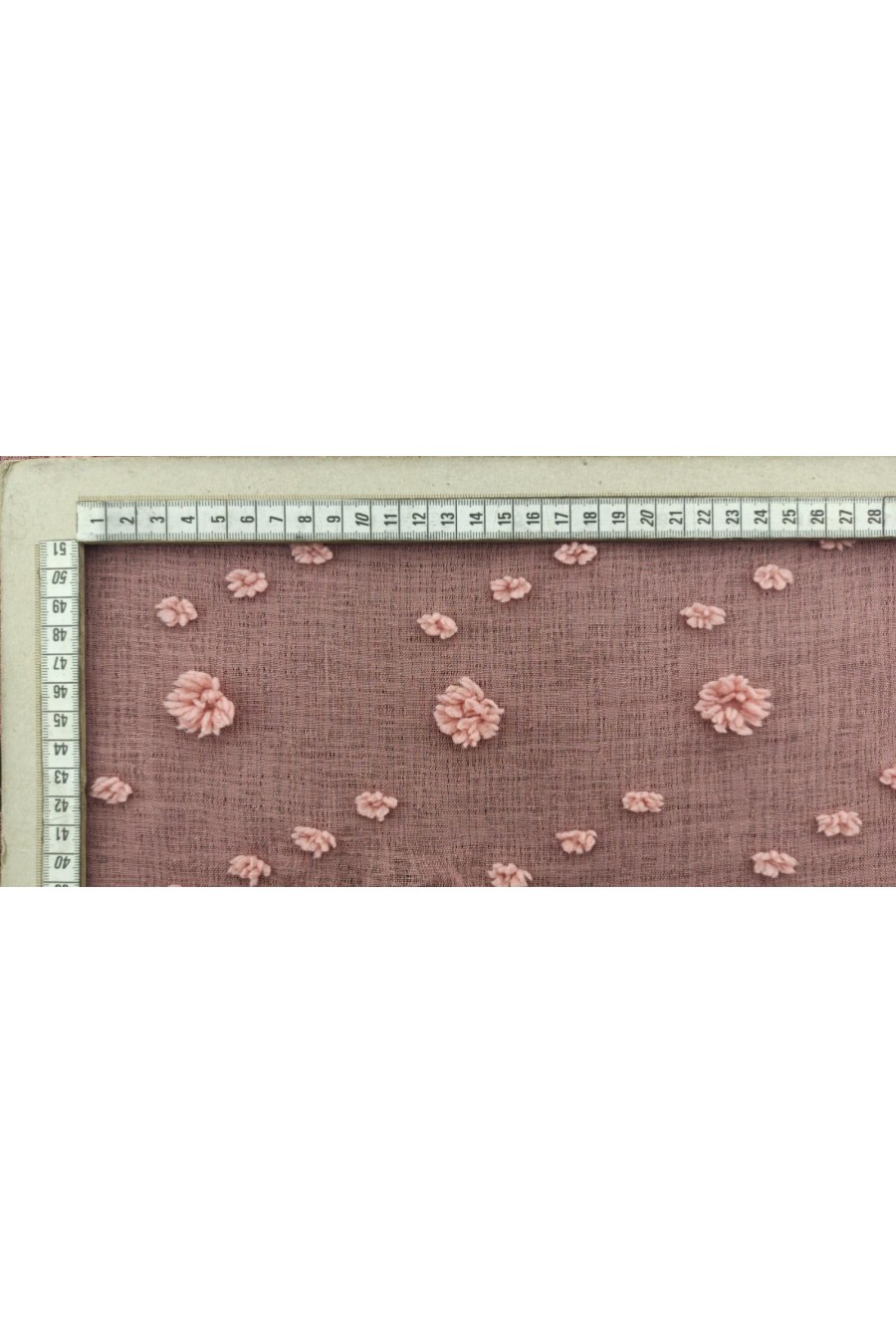 Somon Ponponlu Dokuma Kumaş - Yerli Polyester