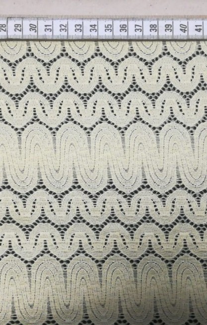 Sarı Likralı Naylon Dantel