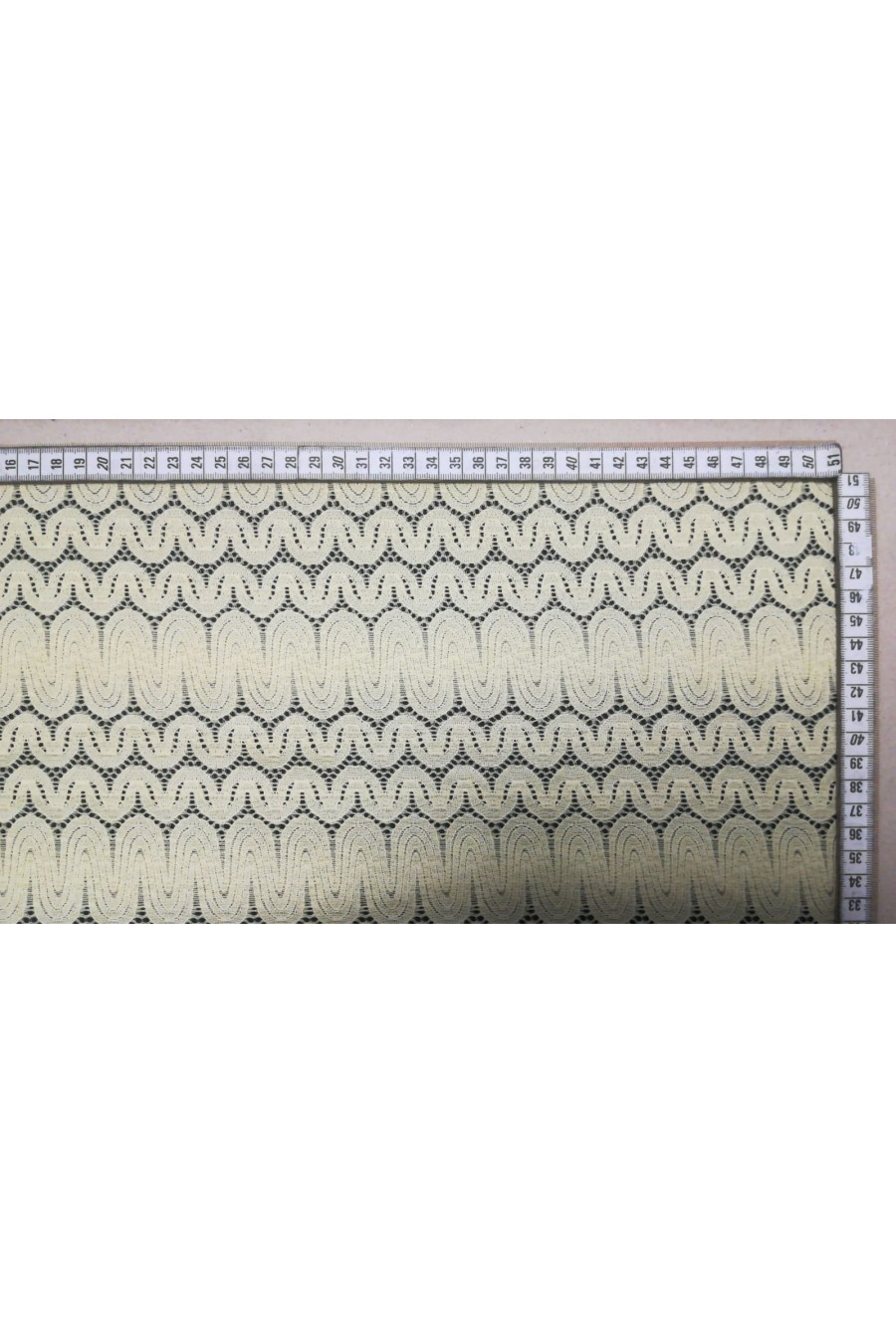 Sarı Likralı Naylon Dantel