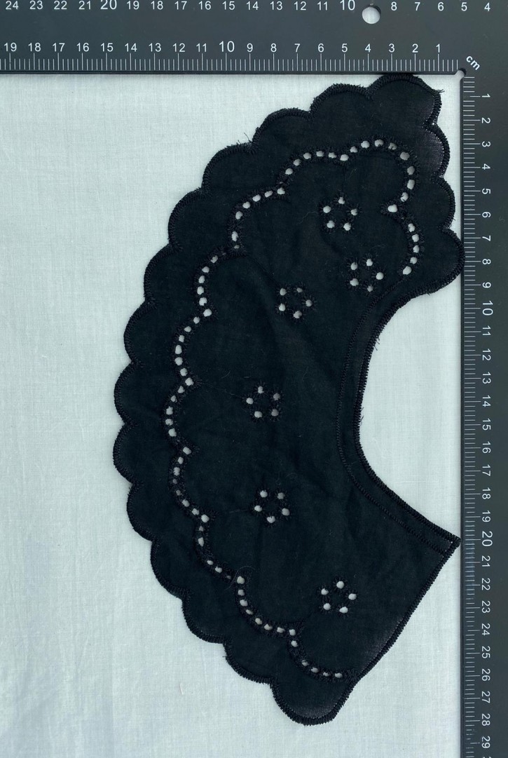 Siyah Mat Polyester Vual Yaka, Yerli