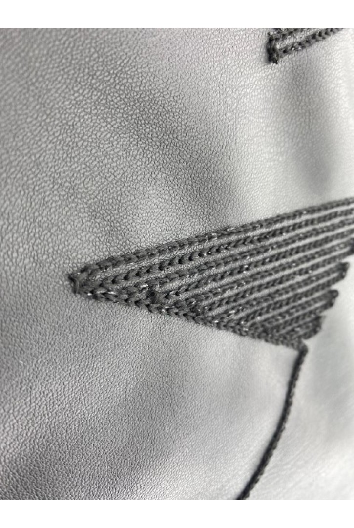 18867 DERİ/YERLİ/LEZ/SÜZENELİ/SİYAH ZEMİN - SİYAH İP