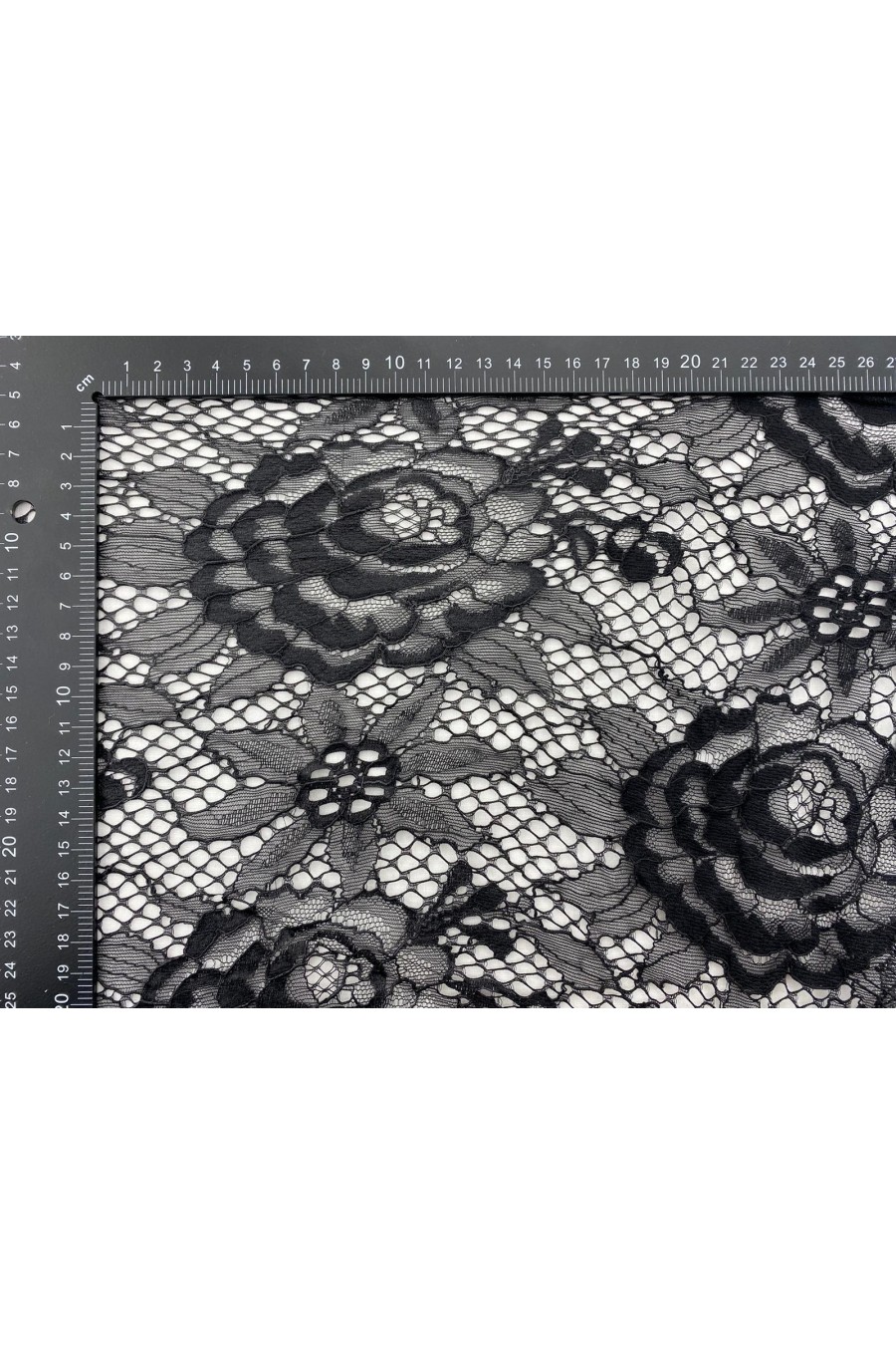 Siyah Kordlu Metalikleştirilmiş Naylon Dantel Kumaş