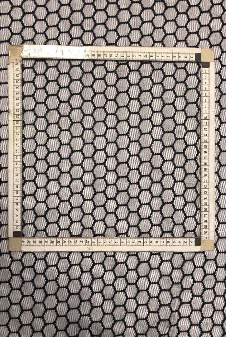 Mat Siyah Polyester File Dantel, Yerli