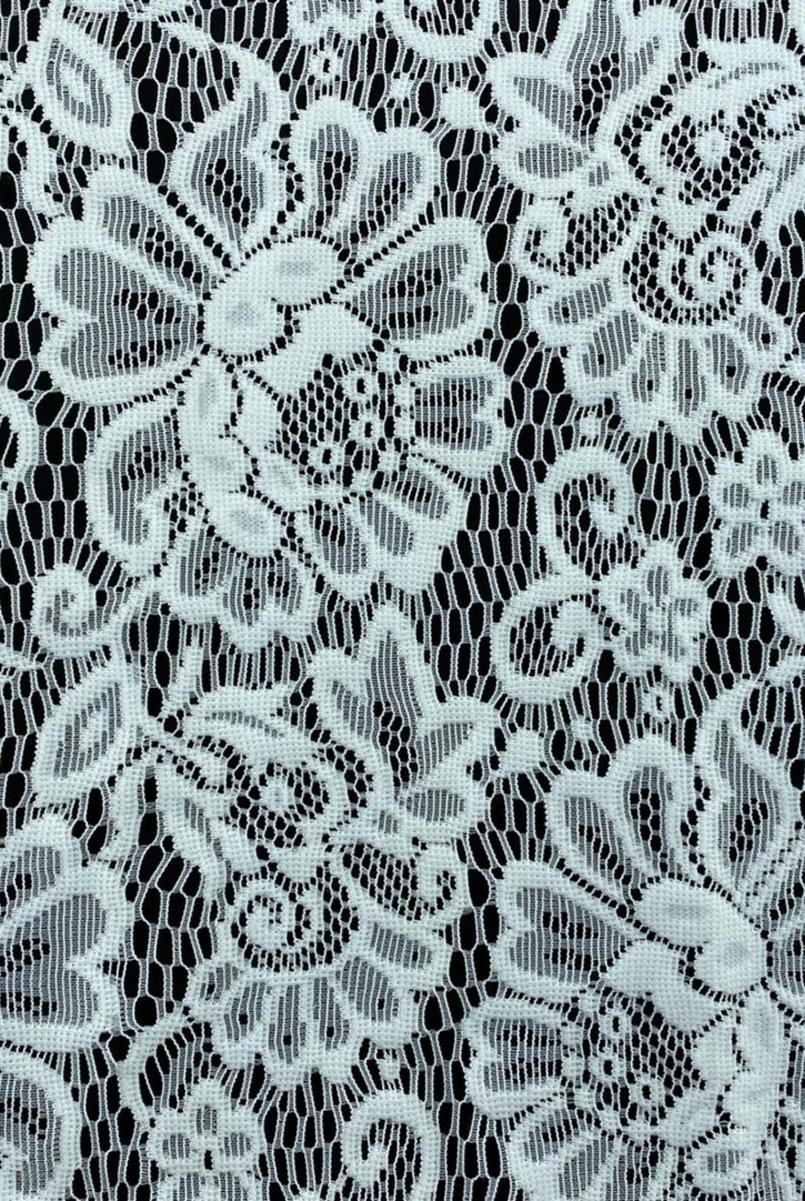Kabartmalı Fiksasyon İşlemli Naylon Dantel