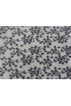 15390-KG Siyah Tül Üzeri Polyester Dantel, 155 cm