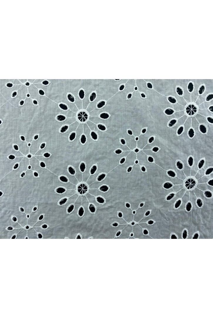 Kasar İşlemli Bohrerli Pamuk Vual Yerli Brode - 130 cm