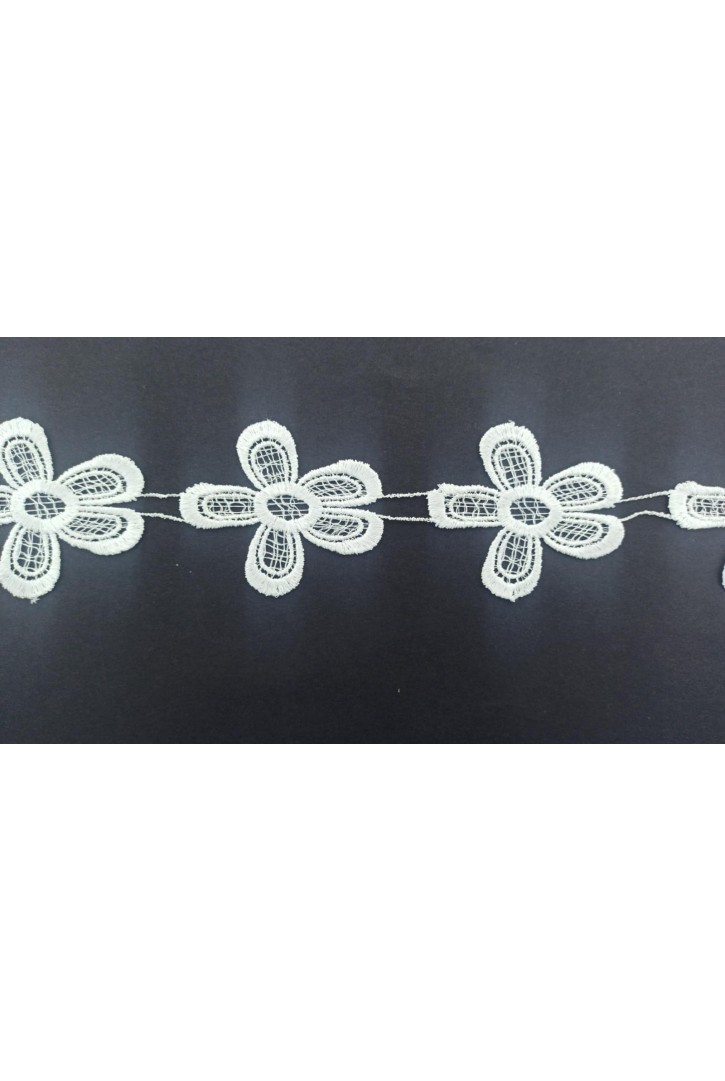 7 cm Genişliğinde Parlak Polyester Güpür Bant