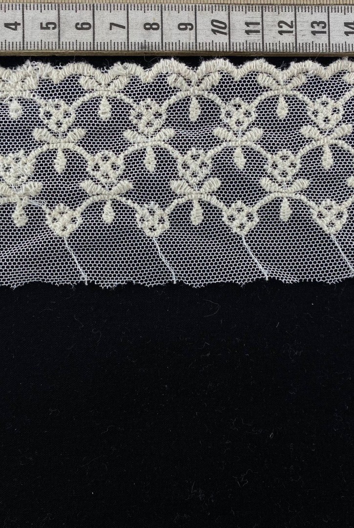 7 cm Ham Pamuk Tül Üzeri Brode Bant