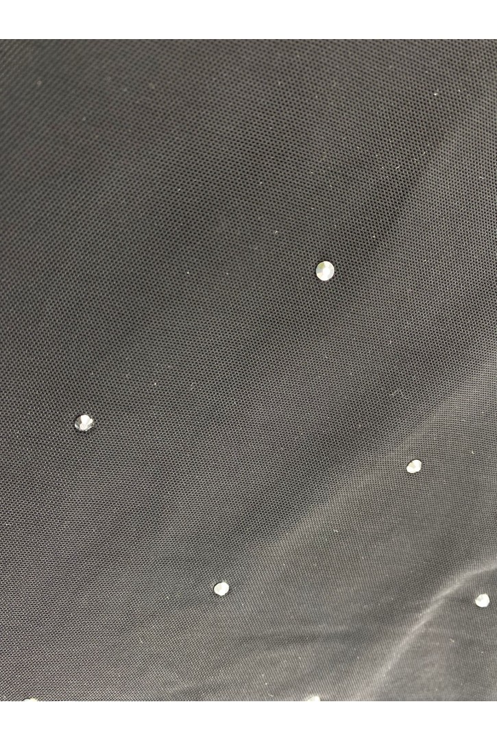 5474 DANTEL/YERLİ/LEZ/POLYESTER/LİKRALI TÜL/TAŞLI/SİLVER HEMA TİTE/SS16/SİYAH/8*5-8*5