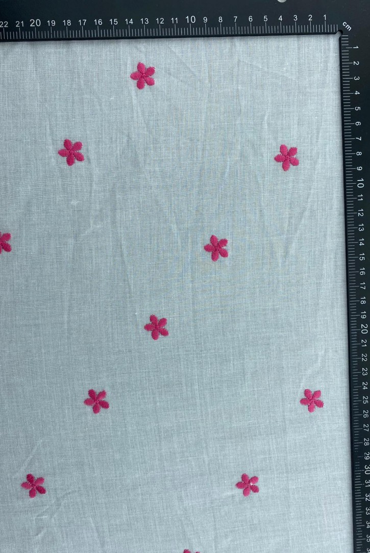 Fuşya Nakışlı Kasar Zemin Bohrerli Vual Brode