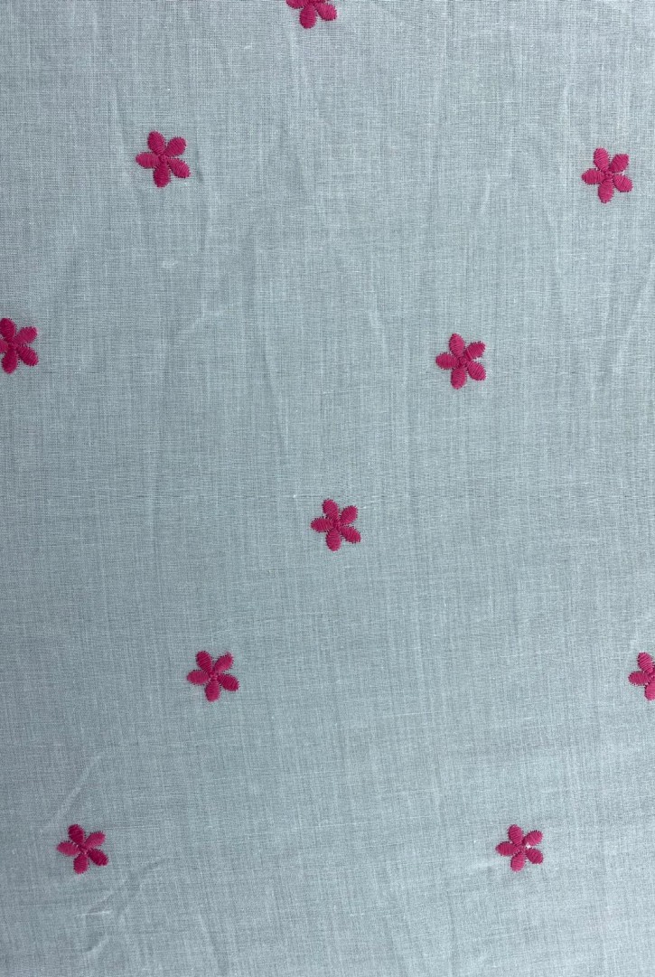 Fuşya Nakışlı Kasar Zemin Bohrerli Vual Brode