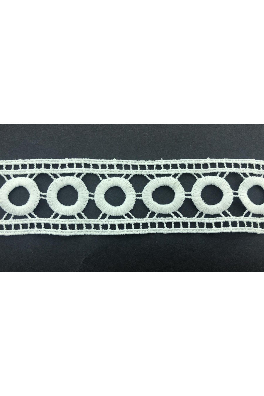 9414-METRE Ham Güpür Mat Polyester Yerli Brode Bant