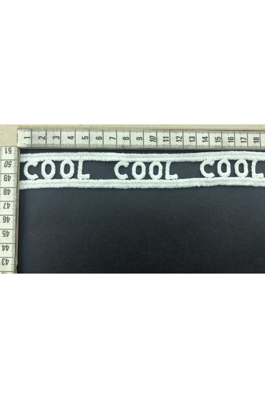 9447-METRE Ham Mat Polyester Güpür Brode Bant, 2.5 cm