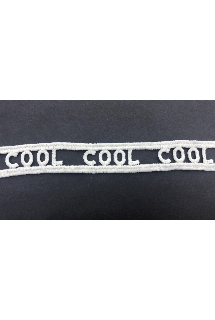 Ham Mat Polyester Güpür Brode Bant, 2.5 cm