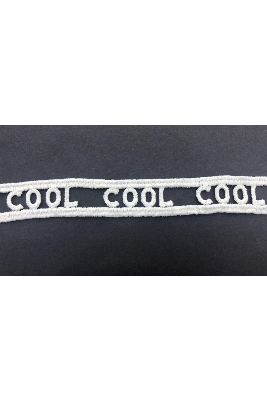 9447-METRE Ham Mat Polyester Güpür Brode Bant, 2.5 cm