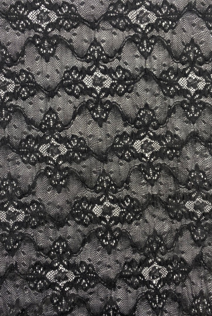 22034 DANTEL/İTHAL/LEZ/NAYLON LİKRALI/SİYAH/110 CM