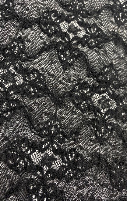 22034 DANTEL/İTHAL/LEZ/NAYLON LİKRALI/SİYAH/110 CM