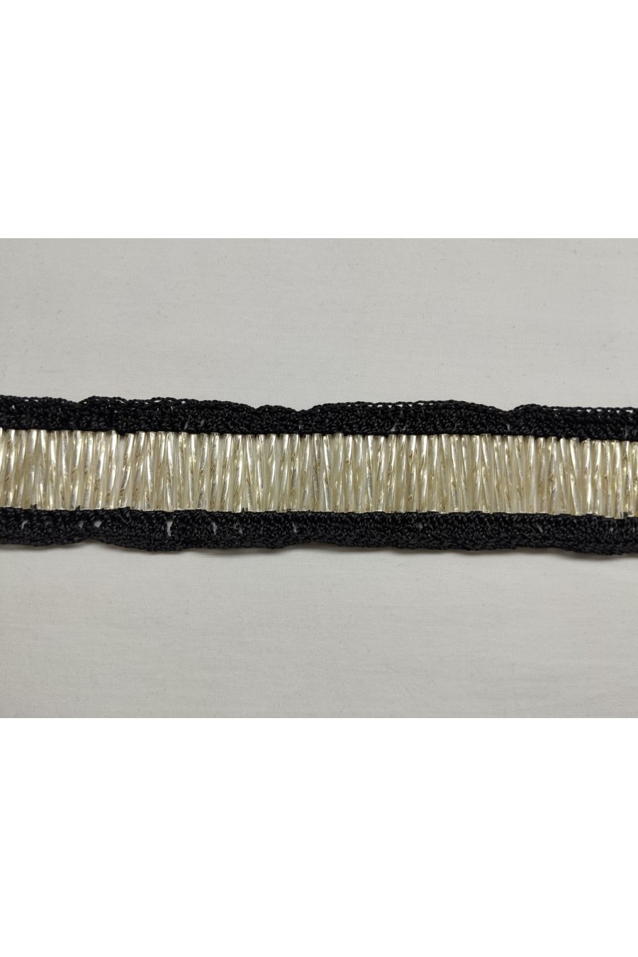 2997-METRE Siyah Boncuklu Şerit - Polyester Materyal (2997)