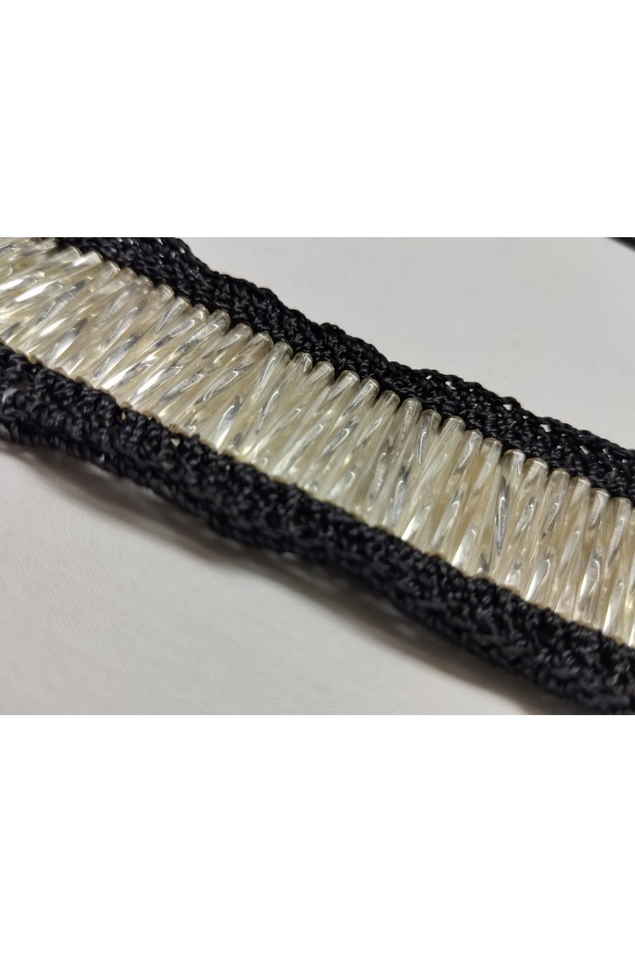 2997-METRE Siyah Boncuklu Şerit - Polyester Materyal (2997)