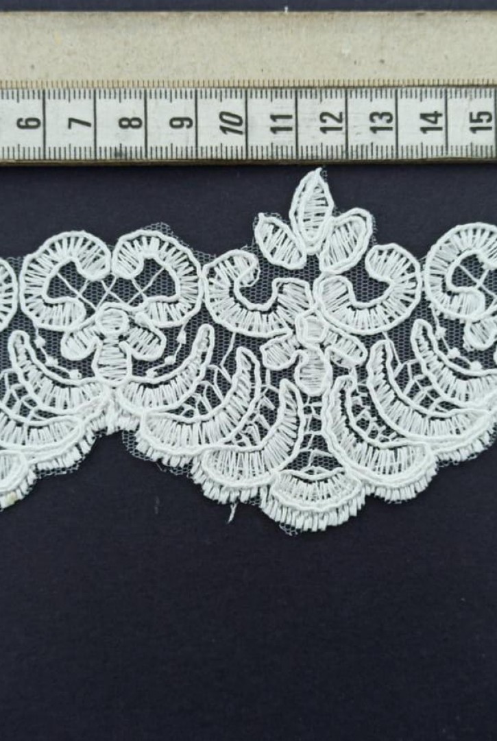 5736 BRODE/YERLİ/BANT/POLYESTER/TÜL ÜZERİ/KORDENELİ/HAM/7 CM