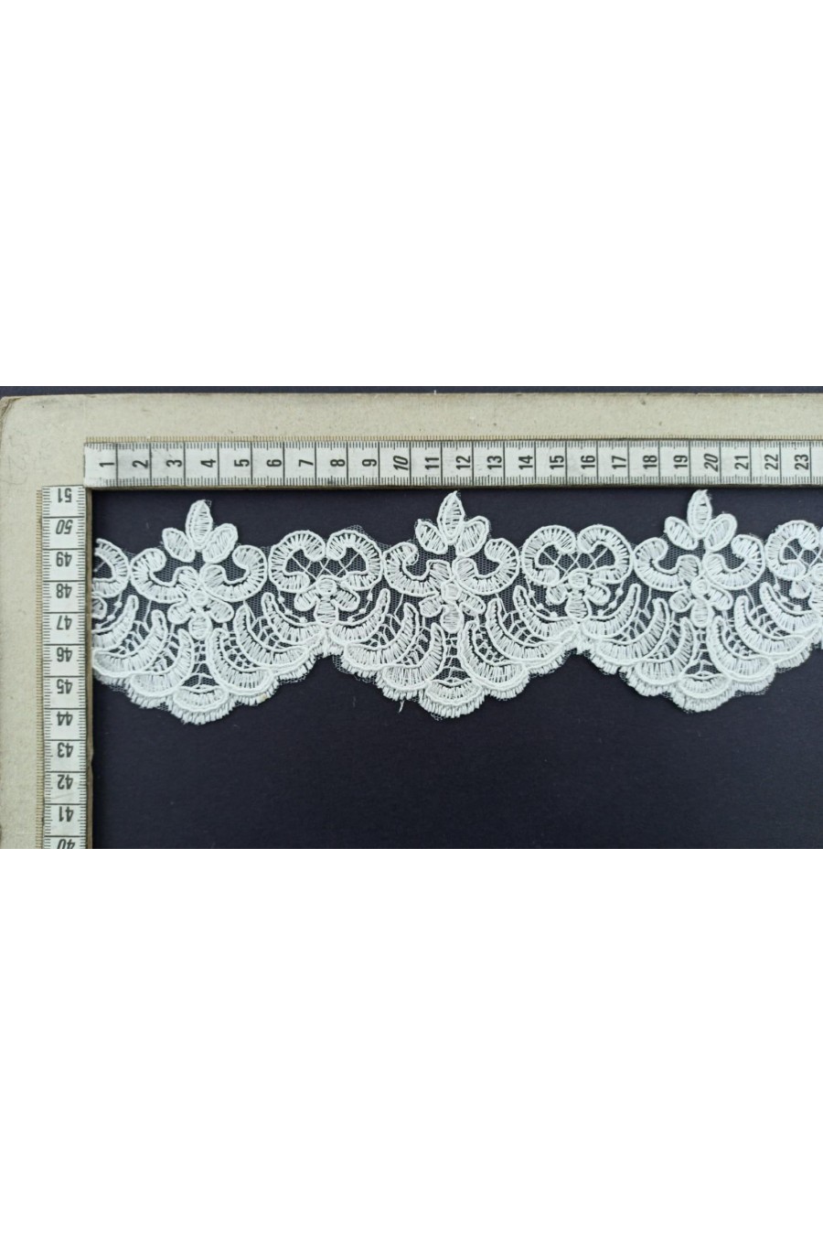 5736 BRODE/YERLİ/BANT/POLYESTER/TÜL ÜZERİ/KORDENELİ/HAM/7 CM