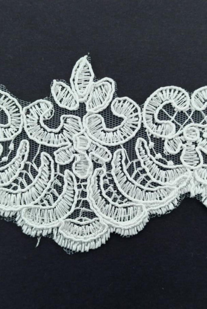 5736 BRODE/YERLİ/BANT/POLYESTER/TÜL ÜZERİ/KORDENELİ/HAM/7 CM