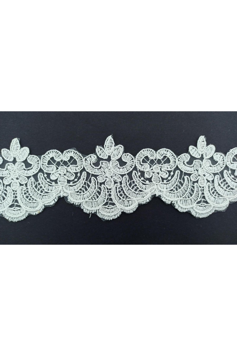 5736 BRODE/YERLİ/BANT/POLYESTER/TÜL ÜZERİ/KORDENELİ/HAM/7 CM