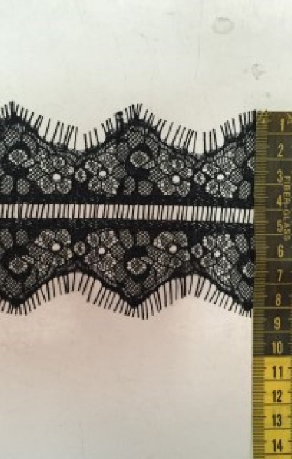 3606 DANTEL/YERLİ/BANT/NAYLON/SAKALLI/SİYAH