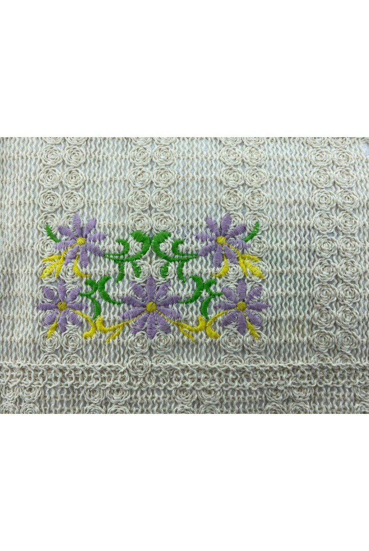 Renkli Çiçek Nakışlı Brode Bant