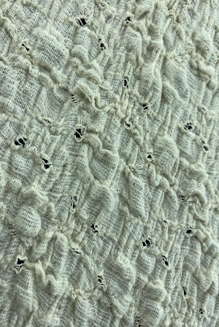 19005 Bürümcük Kumaş – Pamuk/Polyester/Elastan – Ham – 160 cm