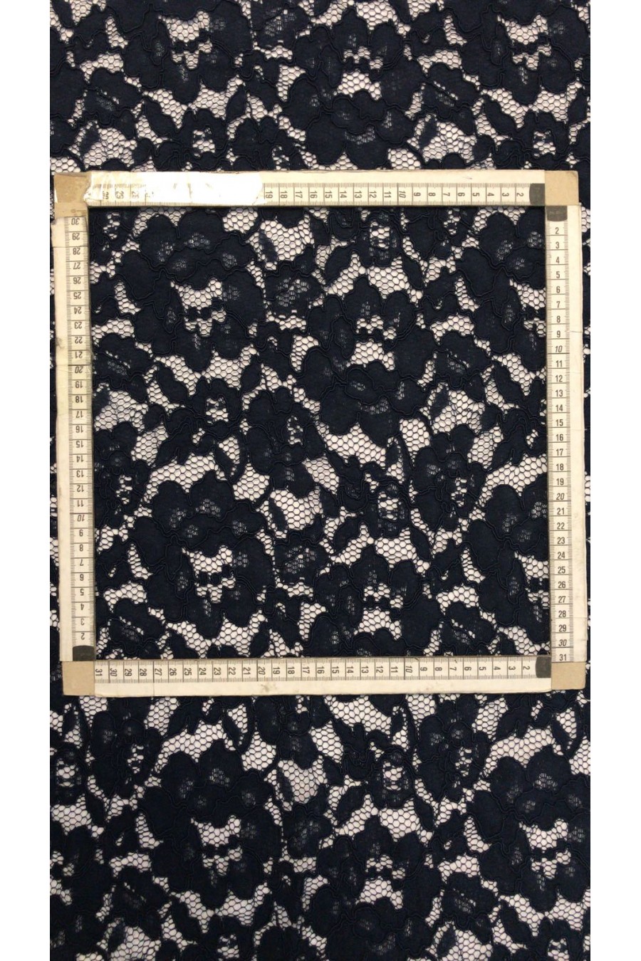 8052-KG Siyah Renk Rijit Kordlu Dantel 150 cm