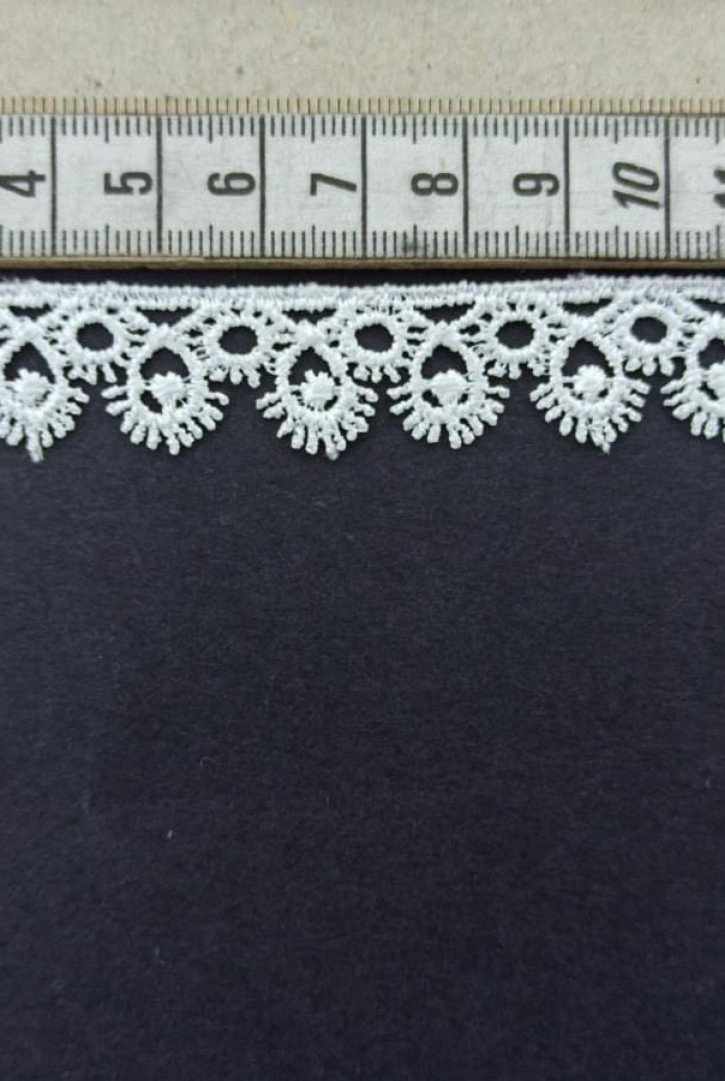 Ham Yapıda Parlak Polyester Güpür Brode Bant