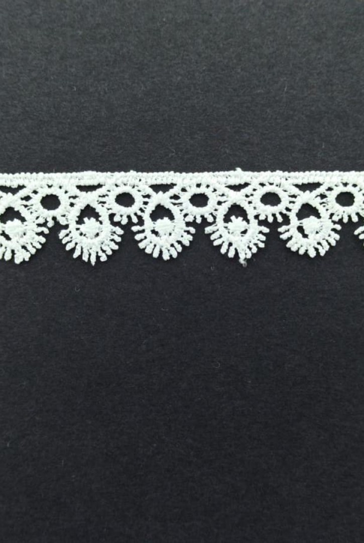 Ham Yapıda Parlak Polyester Güpür Brode Bant