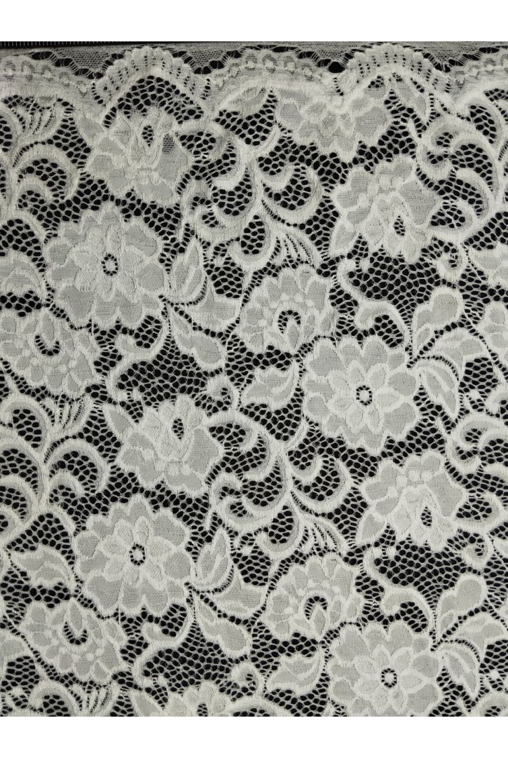 Fikslenmiş Likralı Naylon Dantel, İthal