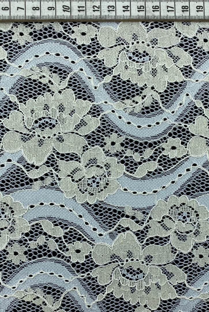 Kordlu ve Fikslenmiş İthal Pamuk Naylon Dantel